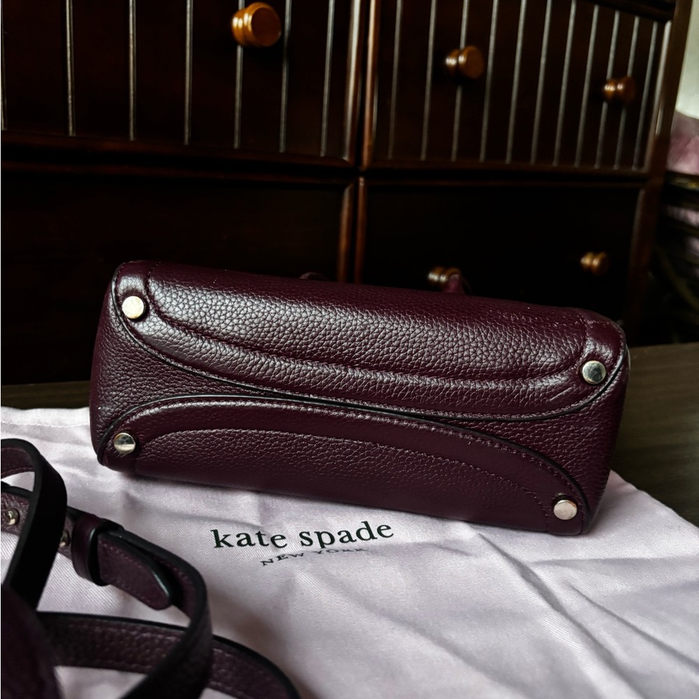 Kate Spade Knott Mini Satchel Plum Grenache - Picture 7 of 11
